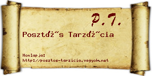 Posztós Tarzícia névjegykártya